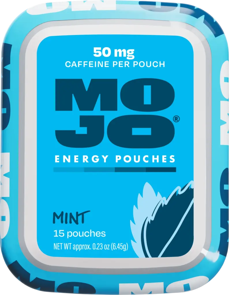 Mojo Mint nicotine-free energy pouch can front