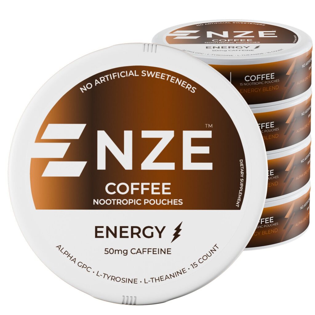 NZE Coffee 50mg Caffeine Pouches – 5 Pack