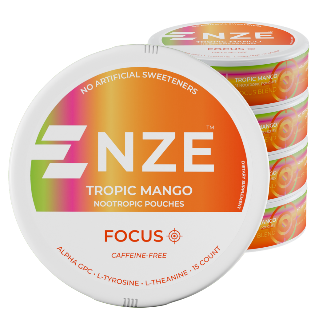NZE Tropic Mango Focus Nootropic Pouches – 5 Pack