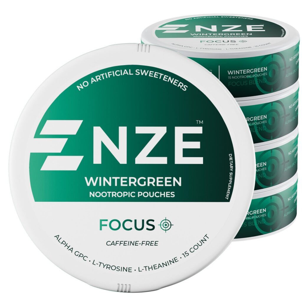 NZE Wintergreen Focus Nootropic Pouches – 5 Pack