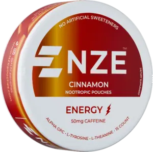 NZE Cinnamon 50mg Caffeine Pouches – 5 Pack — nicotine-free energy pouch