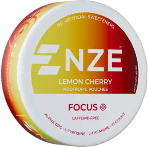 NZE Lemon Cherry Focus Nootropic Pouches – 5 Pack — nicotine-free focus pouch