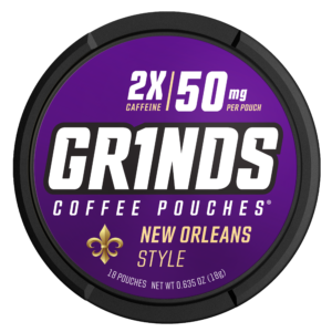 Grinds New Orleans Style Coffee Pouches — nicotine-free energy pouch